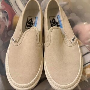 Vans UltraCush Slip-On Shoes in Light Tan
